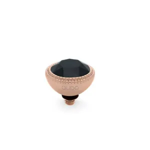 Qudo Fabero 11mm Rose Gold Topper - Jet