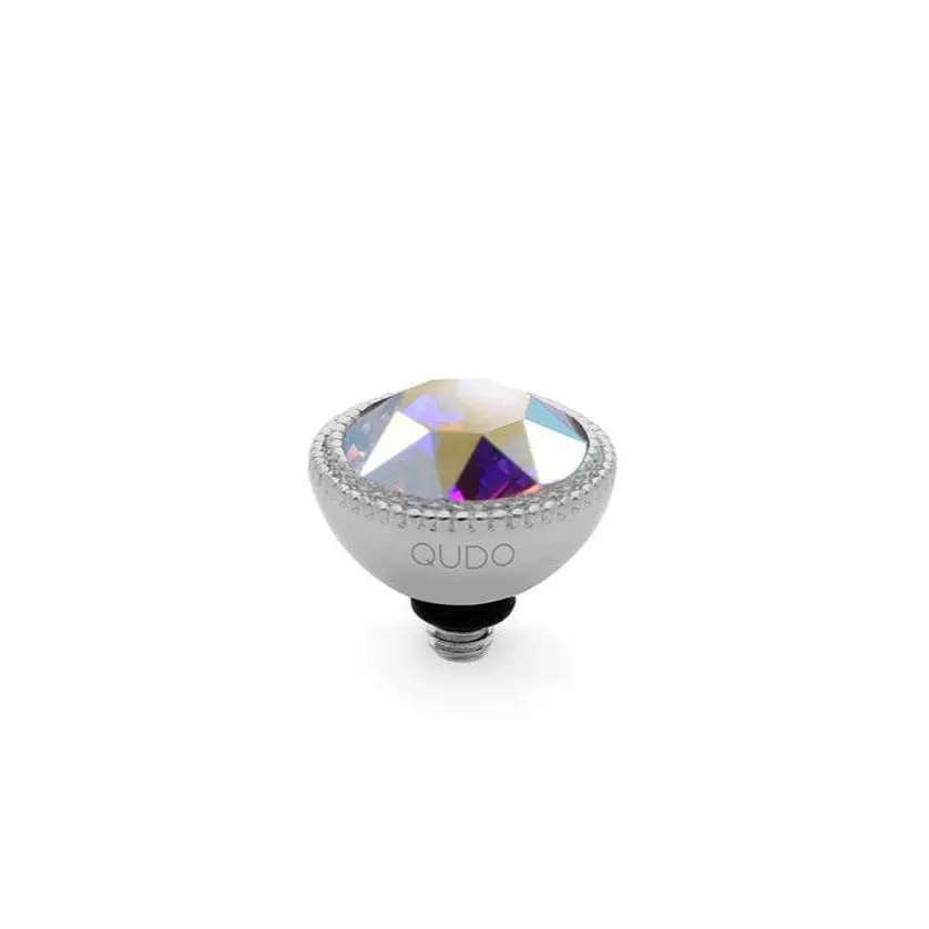 Qudo Fabero 11mm Silver Topper - Crystal Aurora Boreale