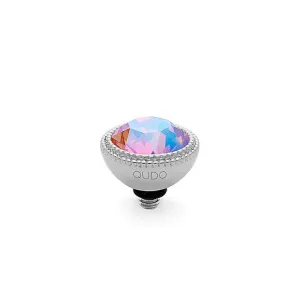 Qudo Fabero 11mm Silver Topper - Light Rose Shimmer