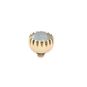 Qudo London 8mm Gold Topper - White Opal