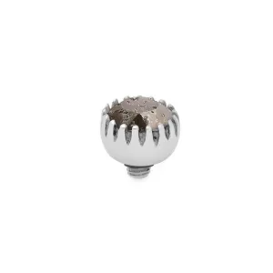 Qudo London 8mm Silver Topper -Black Patina