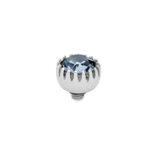 Qudo London 8mm Silver Topper - Light Sapphire