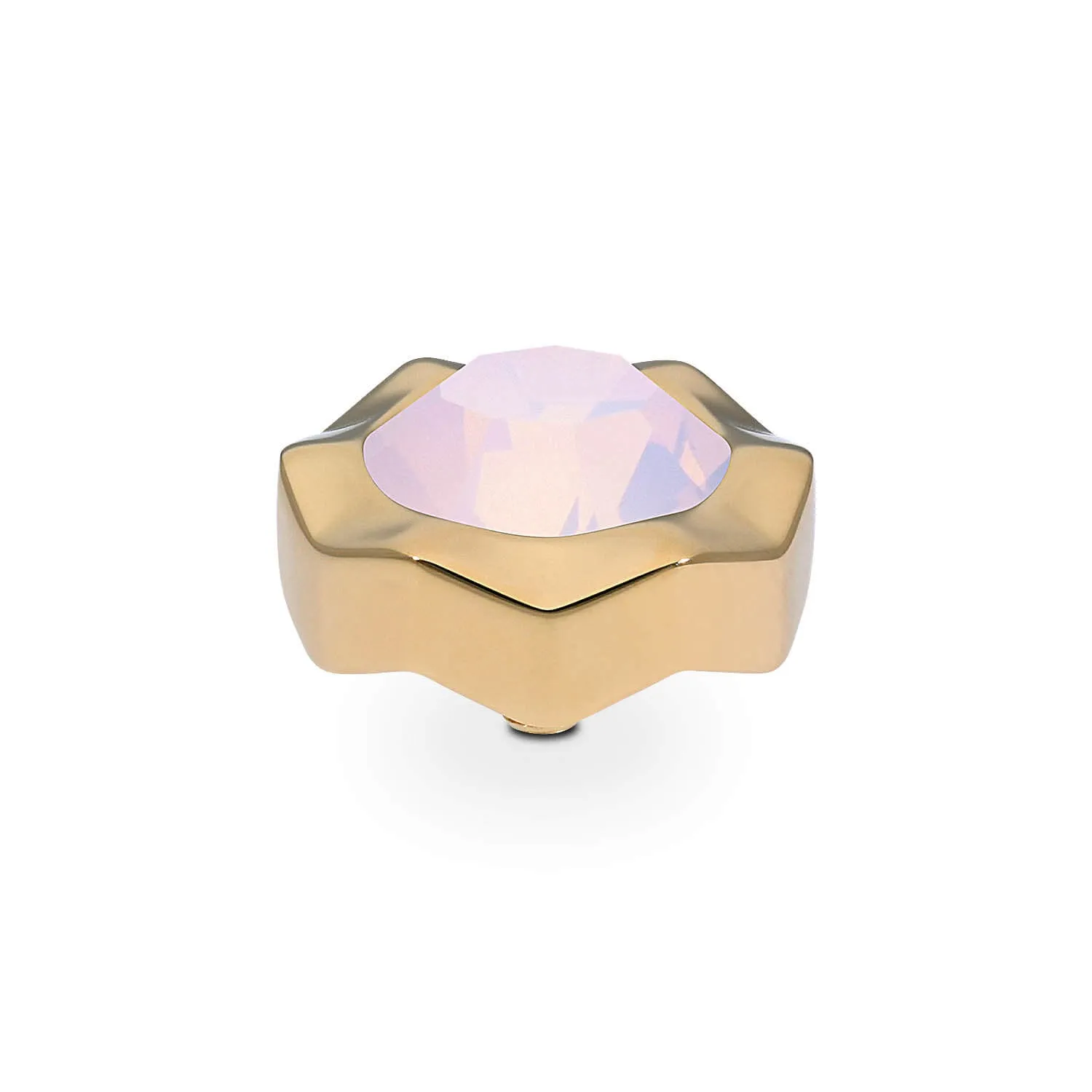 Qudo Nemoli 13mm Gold Topper - Rose Opal