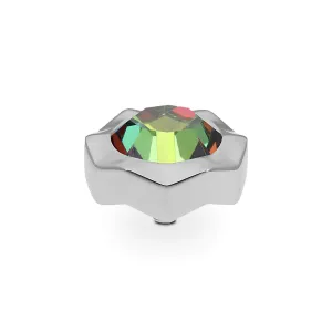 Qudo Nemoli 13mm Silver Topper - Crystal Vitrail Medium