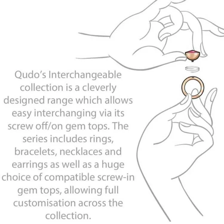 Qudo Sesto 10mm Gold Topper - Orange Glow Delite