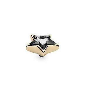 Qudo Stellar 13mm Gold Topper - Clear Crystal