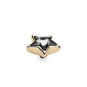 Qudo Stellar 13mm Gold Topper - Clear Crystal