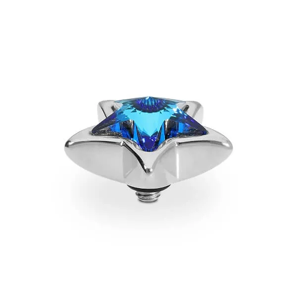 Qudo Stellar 13mm Silver Topper - Bermuda Blue