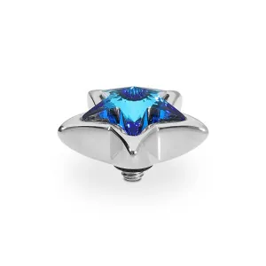 Qudo Stellar 13mm Silver Topper - Bermuda Blue
