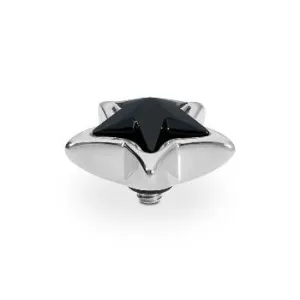 Qudo Stellar 13mm Silver Topper - Jet Black