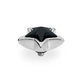 Qudo Stellar 13mm Silver Topper - Jet Black