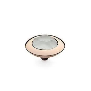 Qudo Tondo 13mm Rose Gold Topper - Powder Grey