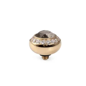Qudo Tondo Deluxe 10mm Gold Topper - Black Patina