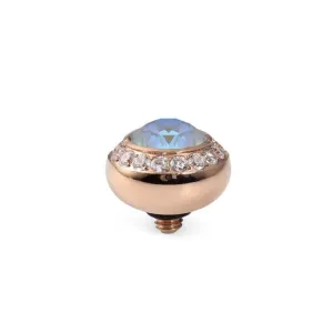 Qudo Tondo Deluxe 10mm Rose Gold Topper - Serene Gray Delite