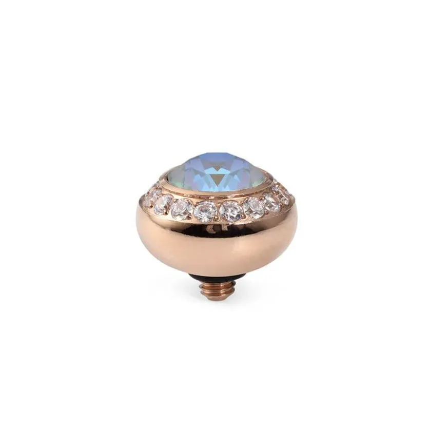 Qudo Tondo Deluxe 10mm Rose Gold Topper - Serene Gray Delite