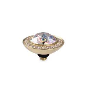 Qudo Tondo Deluxe 13mm Gold Topper - White Patina
