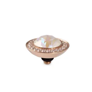 Qudo Tondo Deluxe 13mm Rose Gold Topper - Light Grey Delite