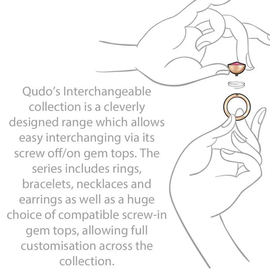 Qudo Tondo Deluxe 13mm Silver Topper - Tanzanite