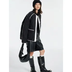 Quilted Contrast Vest Jacket