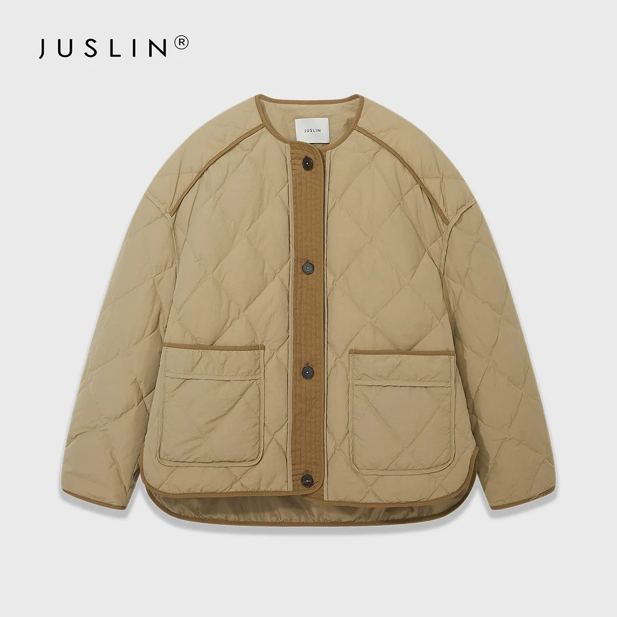 Quilted Contrast Vest Jacket
