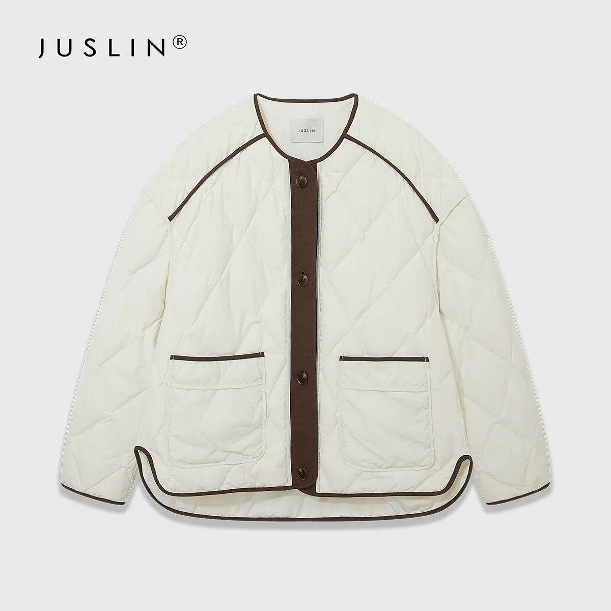Quilted Contrast Vest Jacket