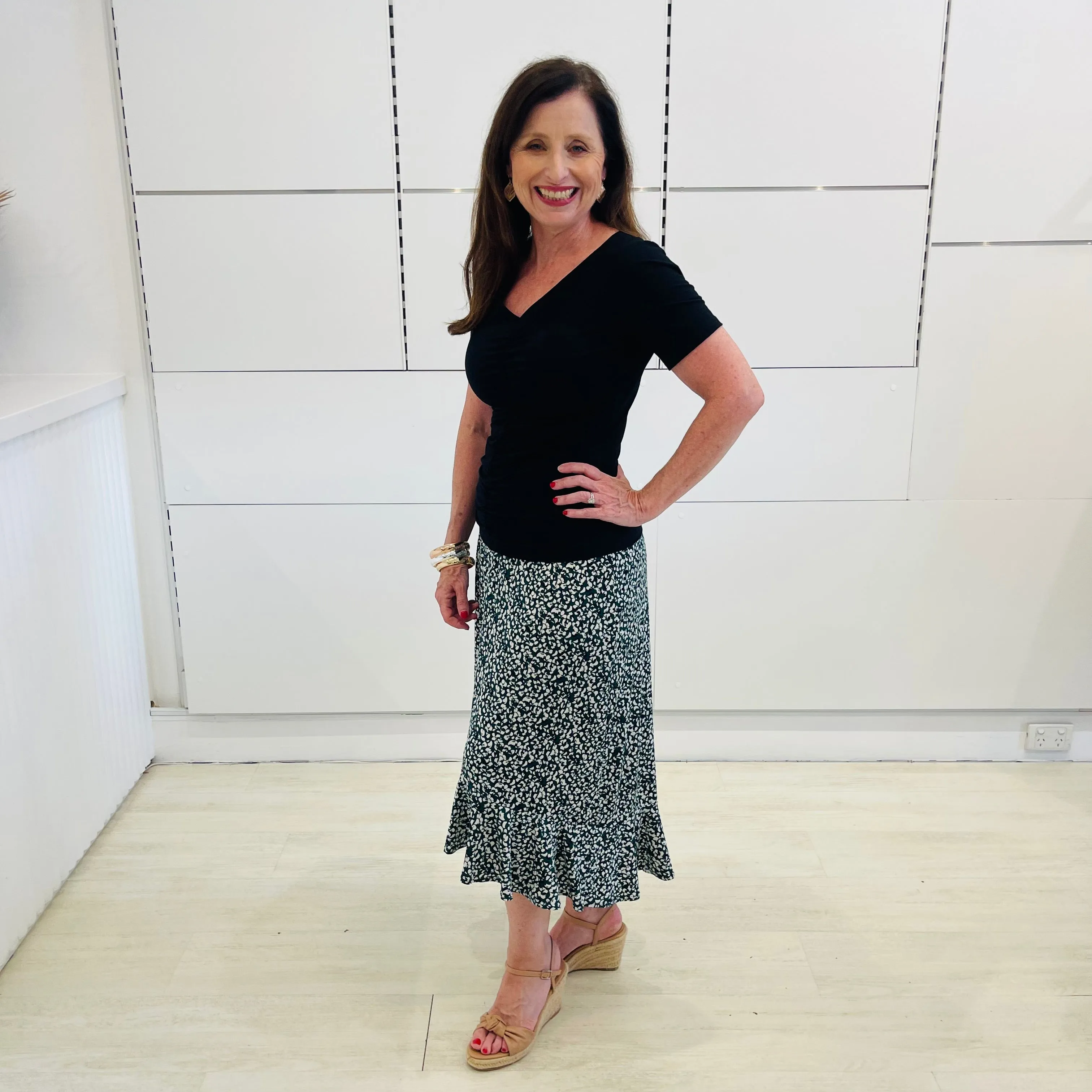 Rachel Ruffle Green Petal Skirt