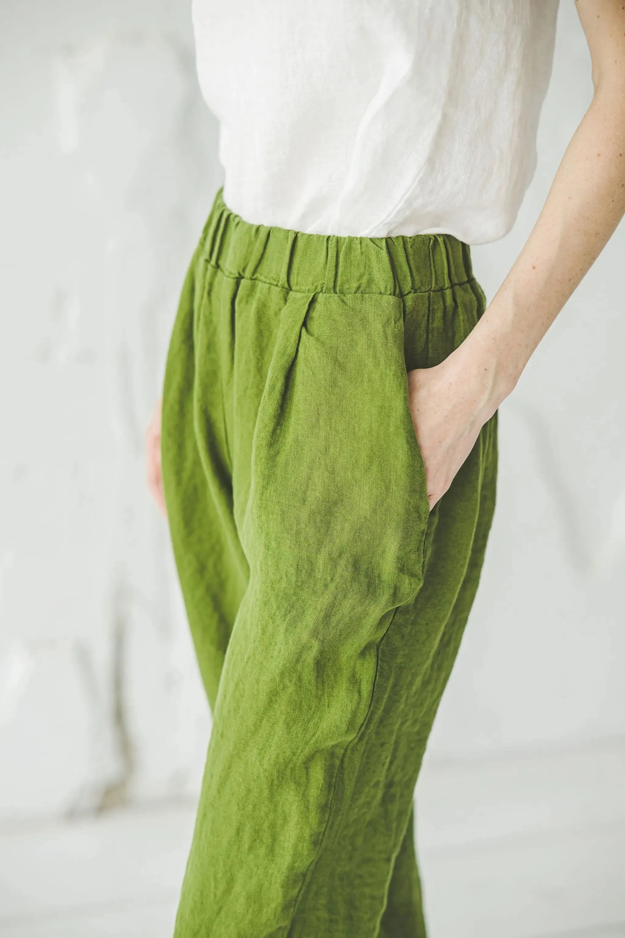 READY TO SHIP: Tapered Linen Pants