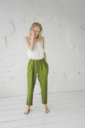 READY TO SHIP: Tapered Linen Pants