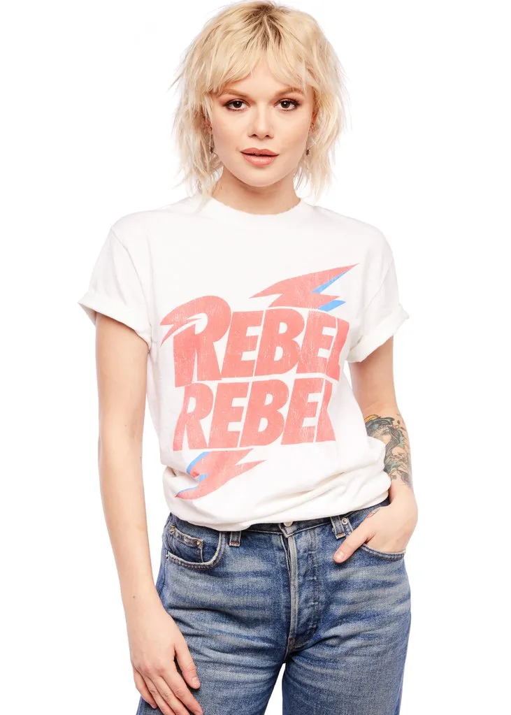 Rebel Rebel David Bowie Tee by Goodie Two Sleeves