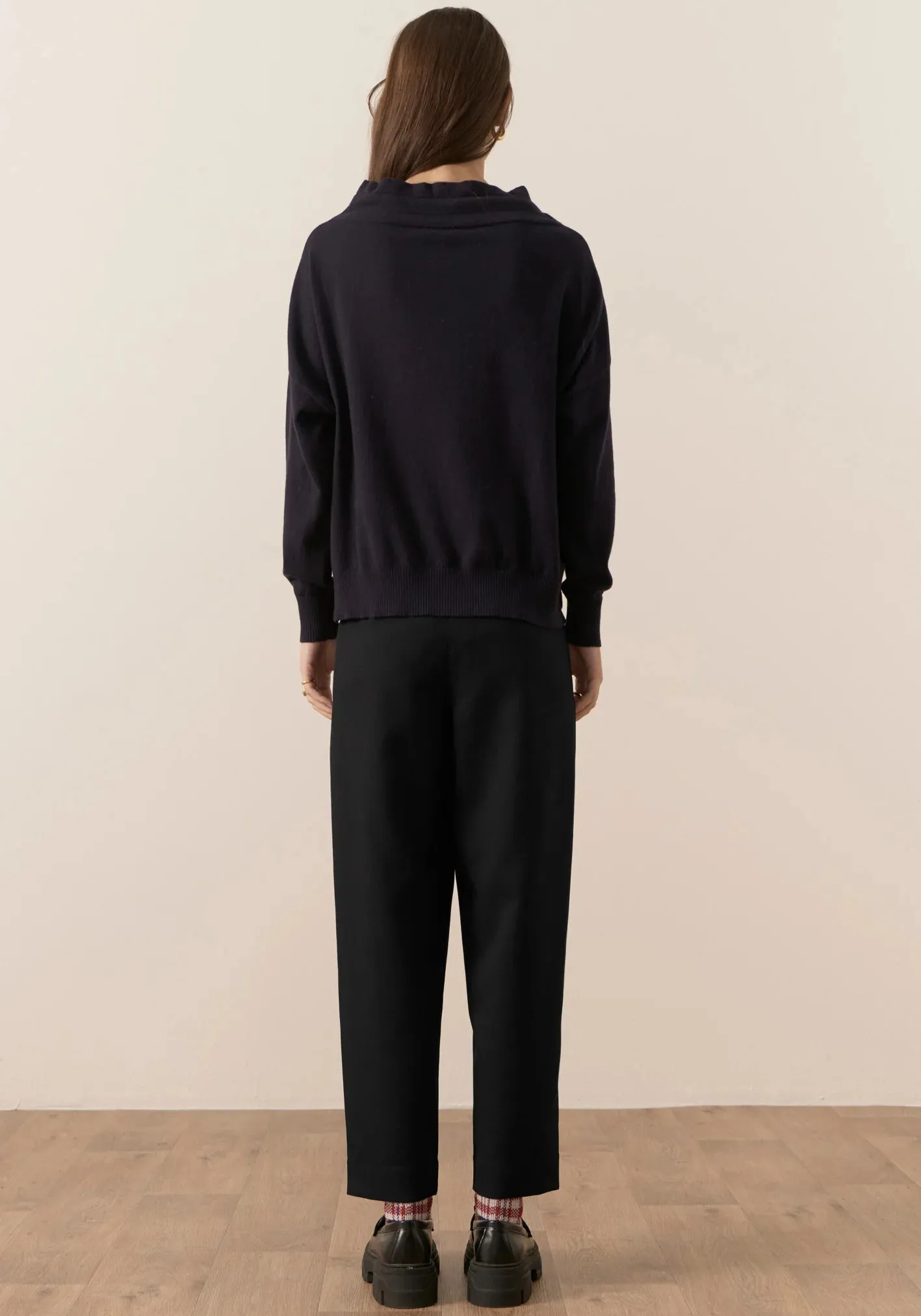Reeve Contrast Back Pant - Ink/Black