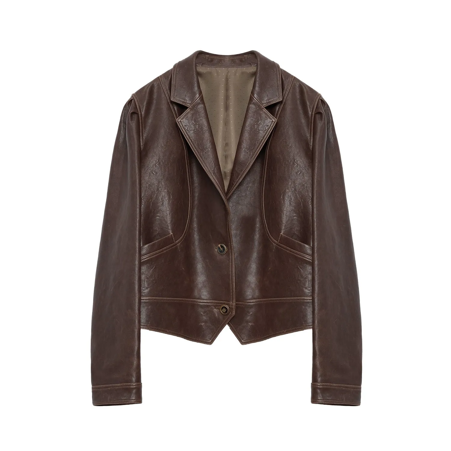 Retro Distressed Sheepskin Jacket