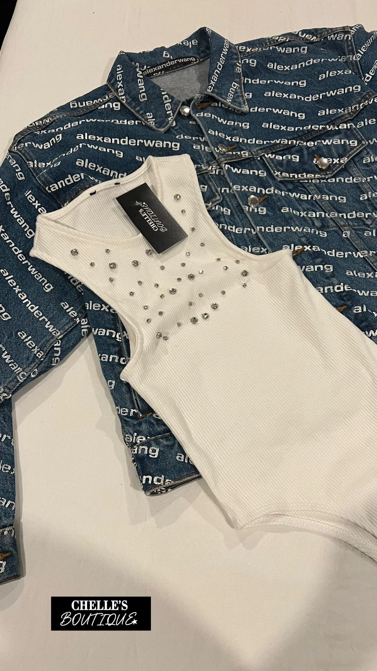 Rhinestone Bodysuit Tops