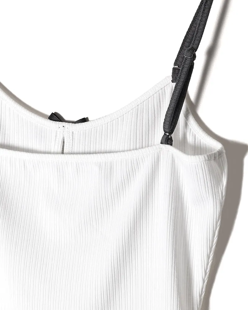 ribbon camisole tops - WHITE