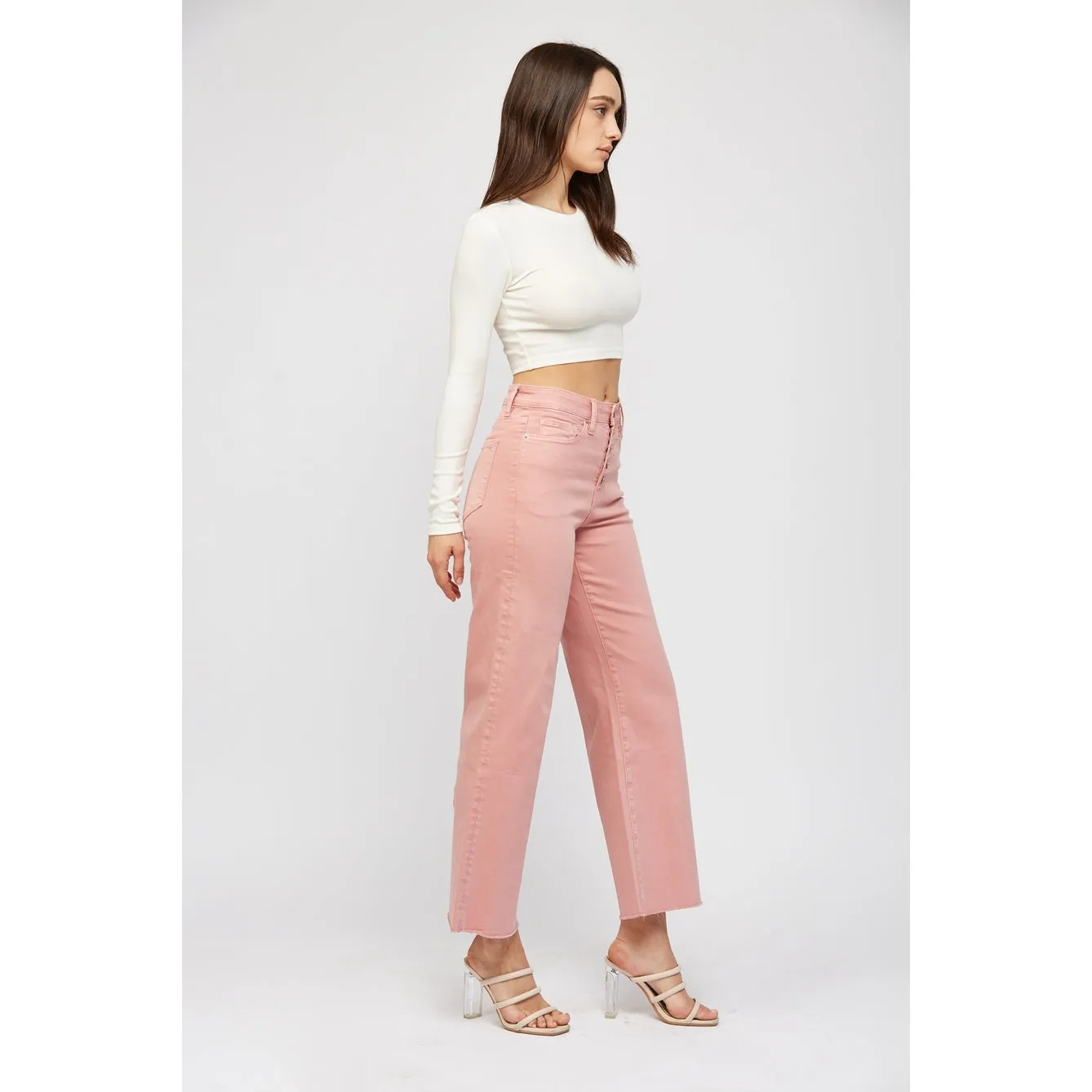 Rose Super High Rise Wide Leg Jeans