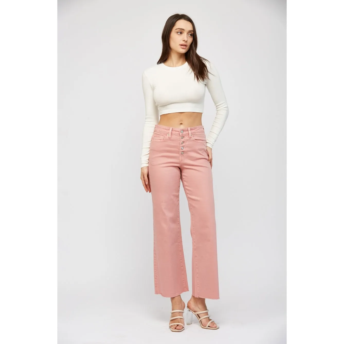 Rose Super High Rise Wide Leg Jeans