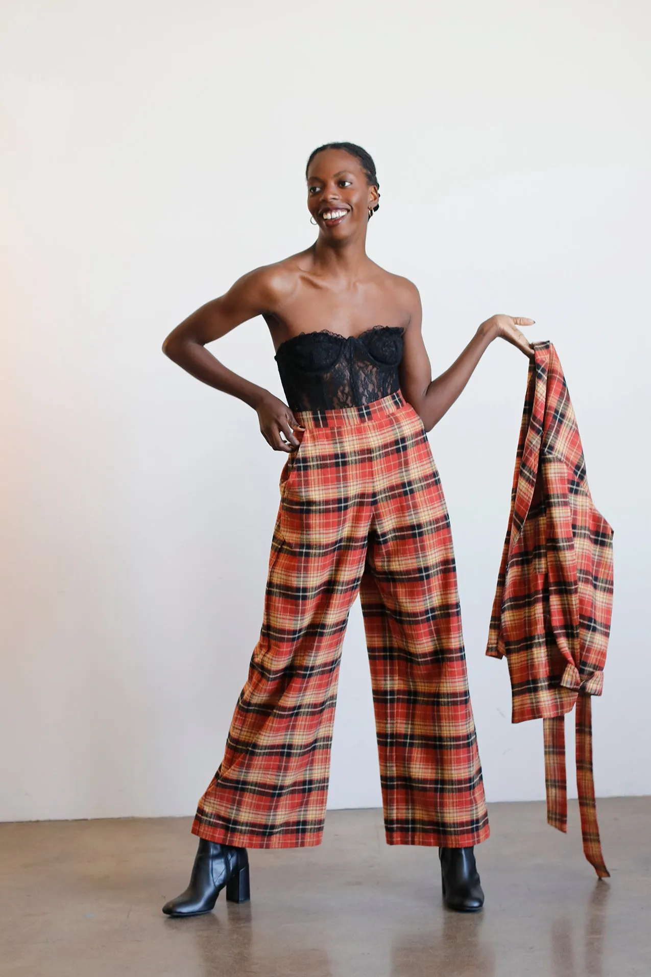 Sanur Plaid Flannel Pant