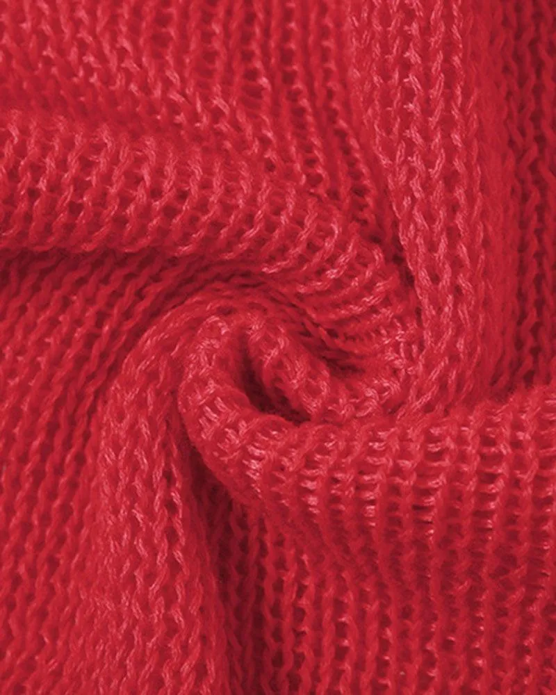 Scarlet Asymmetrical Crochet Maxi Dress