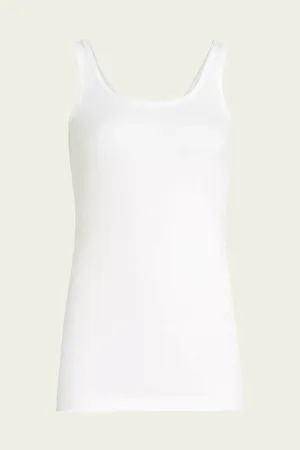Scoop Neck Tank in White