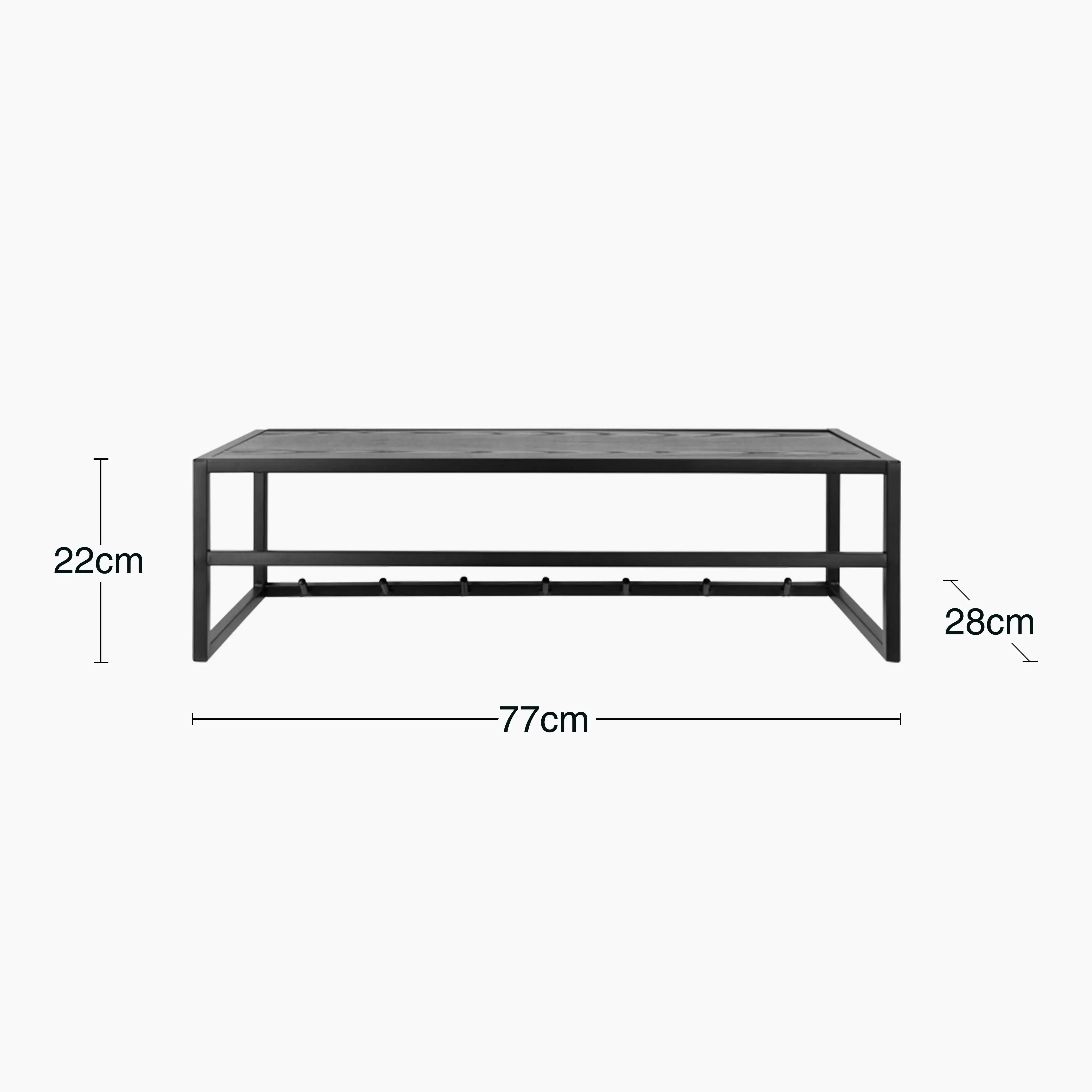 Seaford Metal Coat Rack | Black