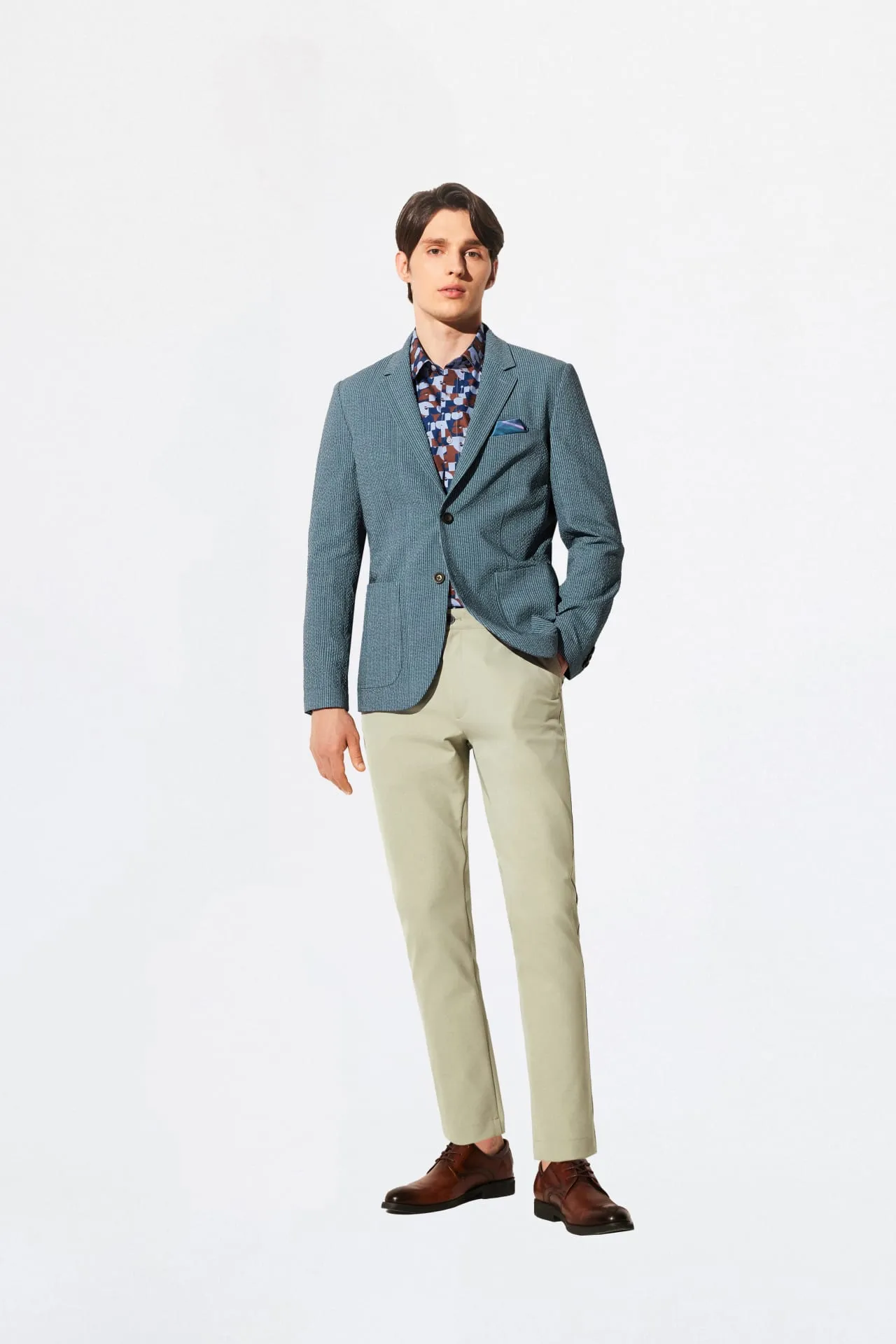 Seersucker Casual Blazer