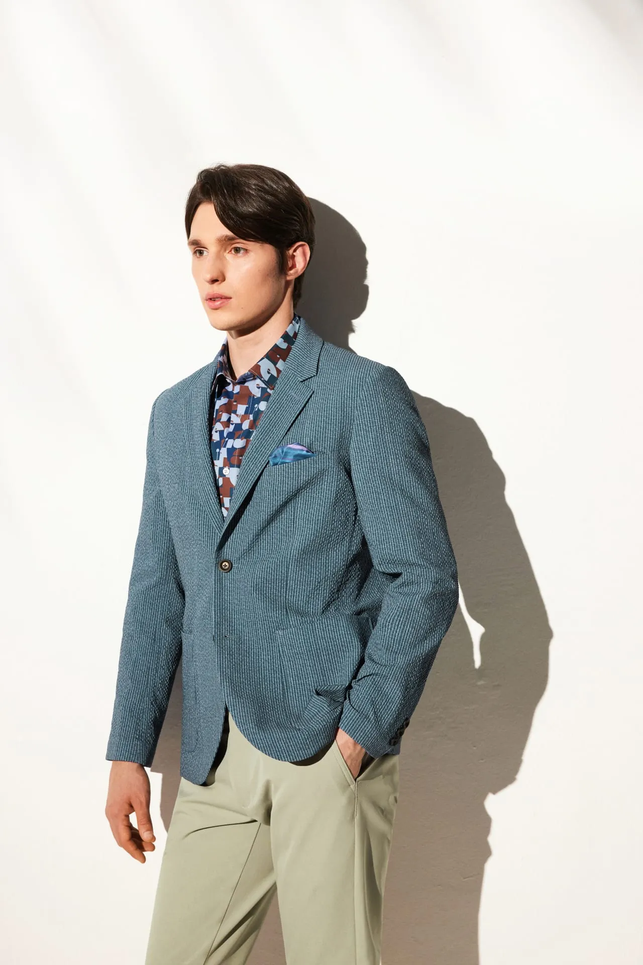 Seersucker Casual Blazer