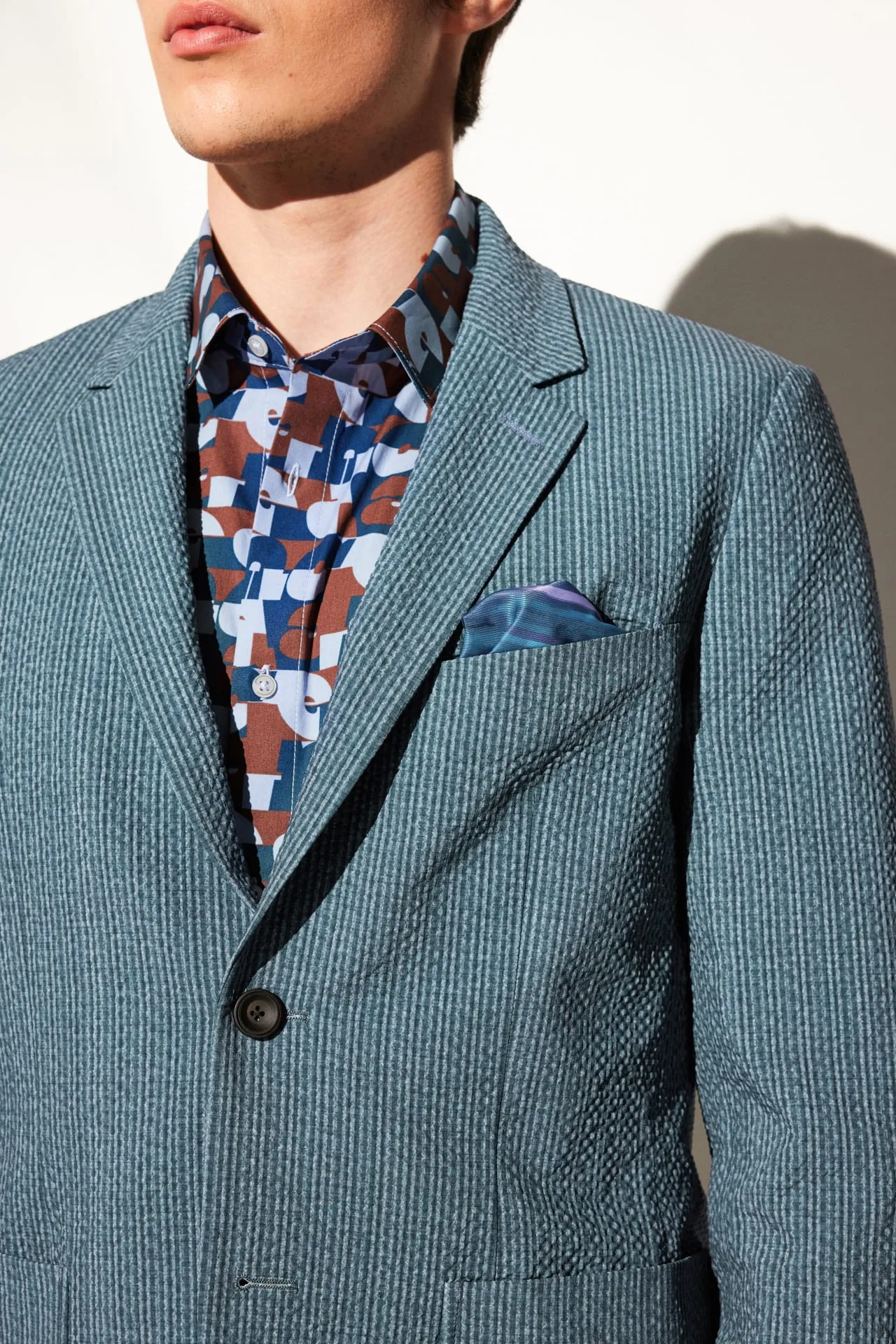 Seersucker Casual Blazer