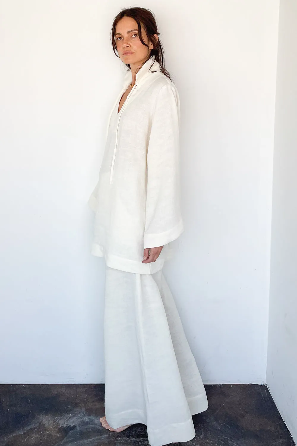 Shantung Wide Leg Pant