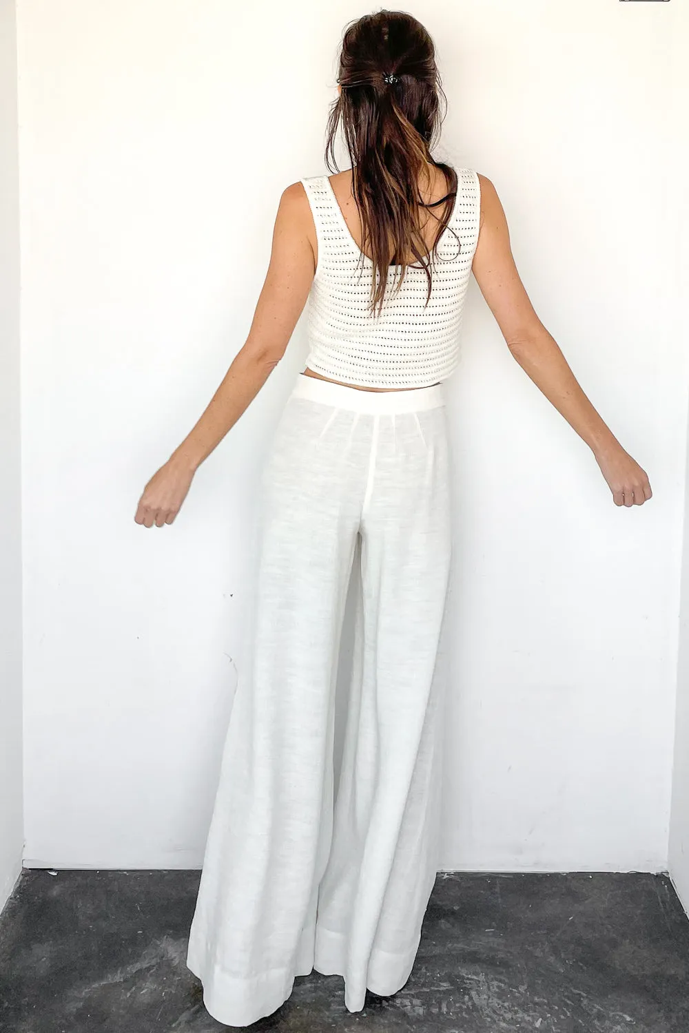 Shantung Wide Leg Pant