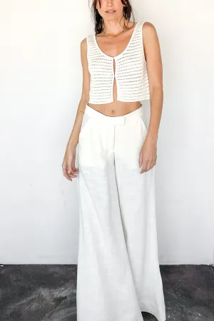 Shantung Wide Leg Pant