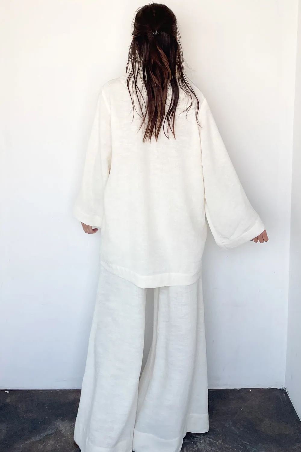 Shantung Wide Leg Pant