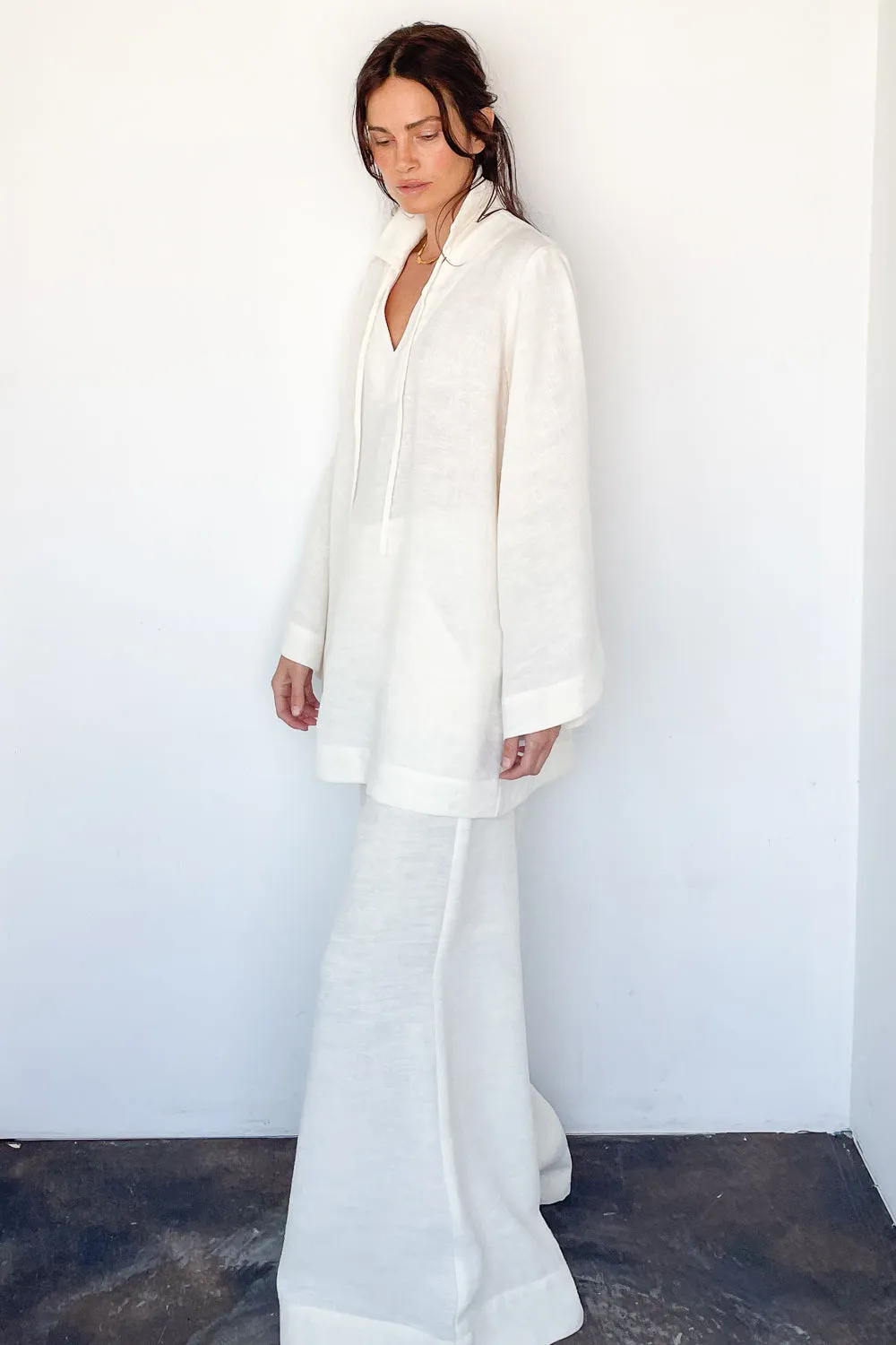 Shantung Wide Leg Pant