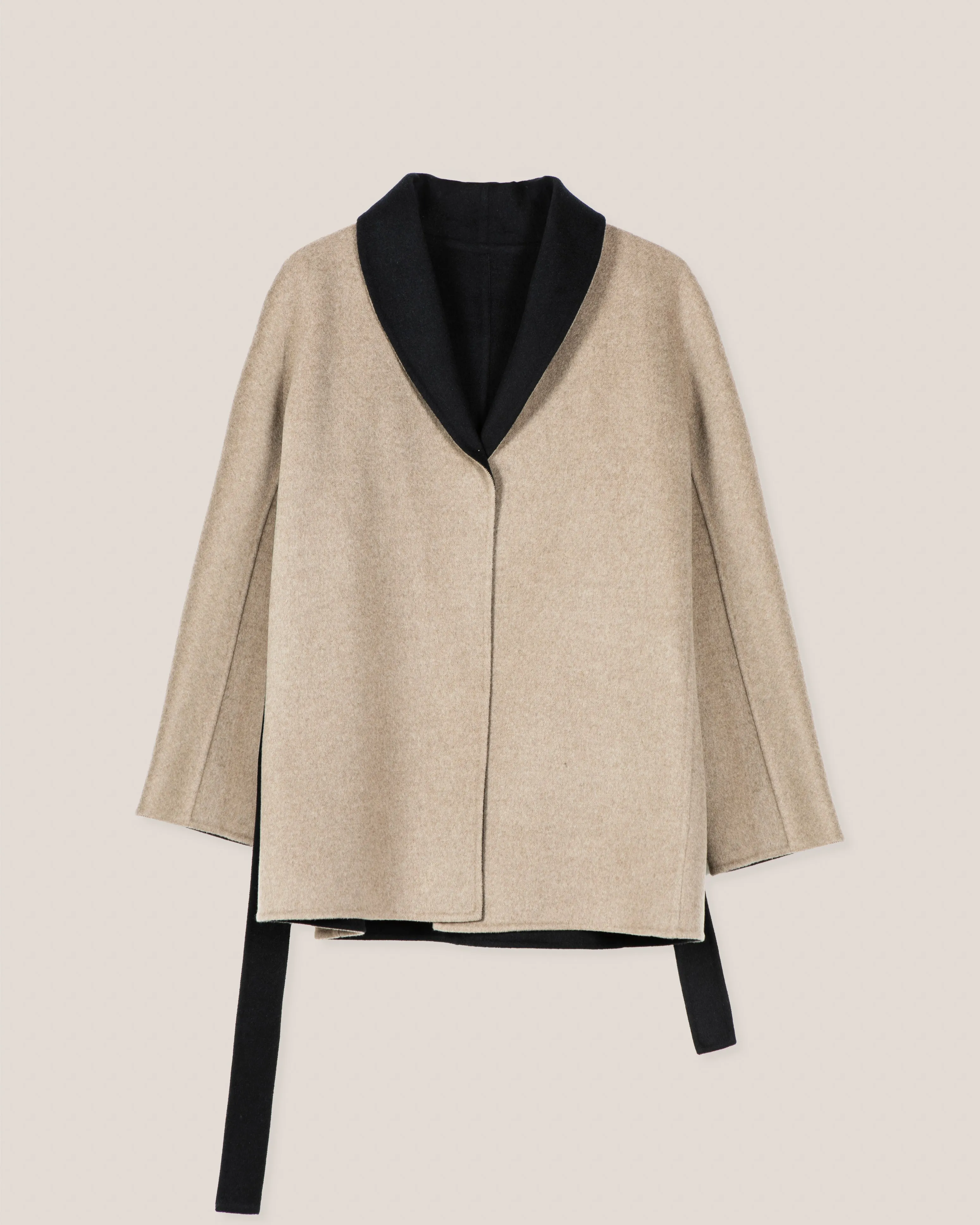 Shawl Lapel Collar Short Coat