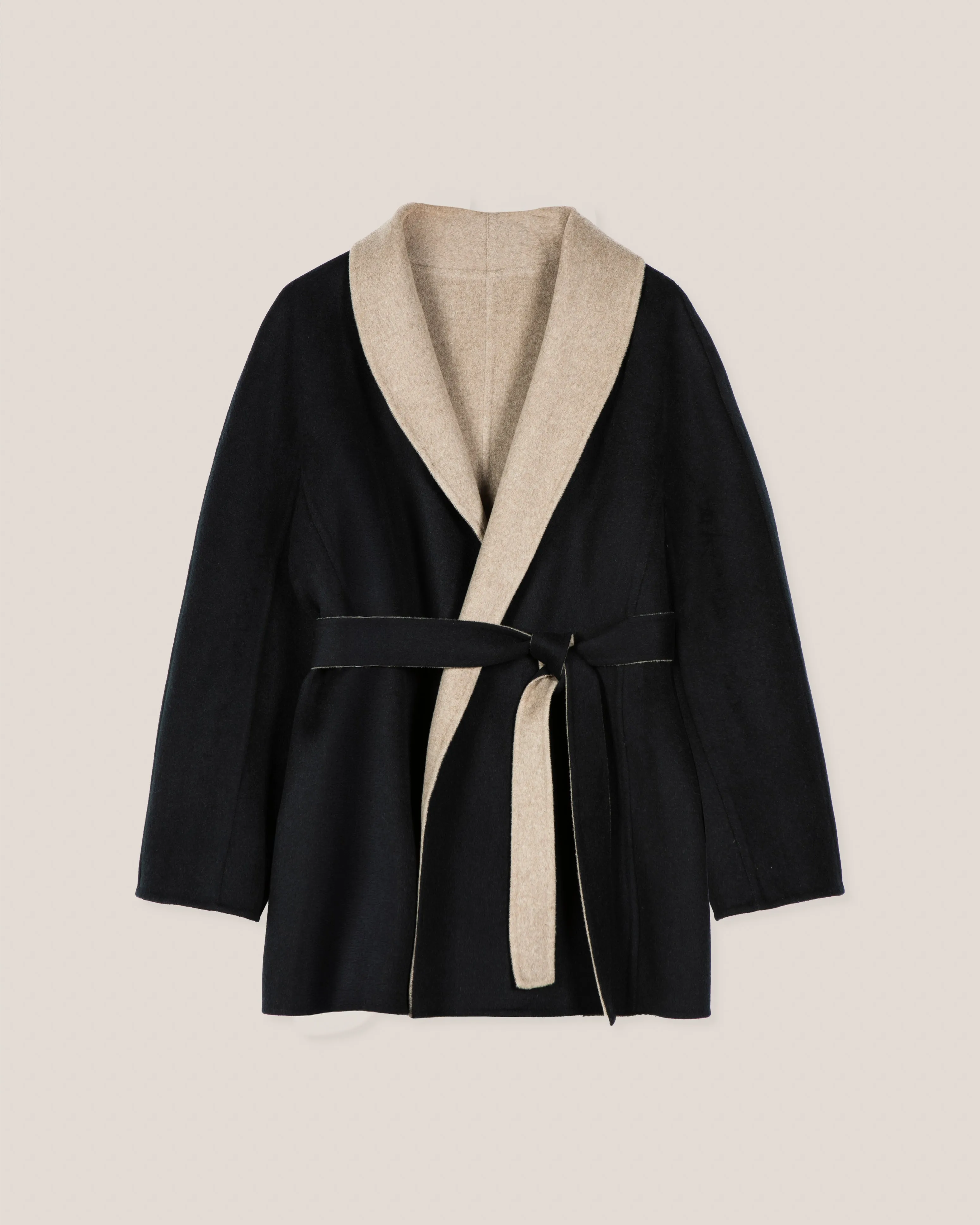 Shawl Lapel Collar Short Coat