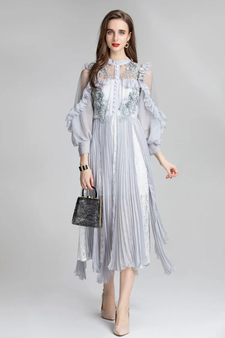 Sophia Asymmetrical Hem Contrast Dress
